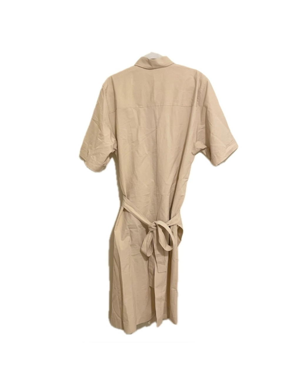 Petar Petrov Revenge Dress Resort 2024 Cotton Linen Tan Midi Sz 8 - Picture 14 of 16
